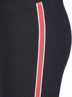 Damen Capri Leggings mit Galonstreifen