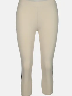Damen Capri Leggings mit Galonstreifen