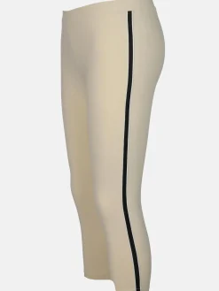 Damen Capri Leggings mit Galonstreifen