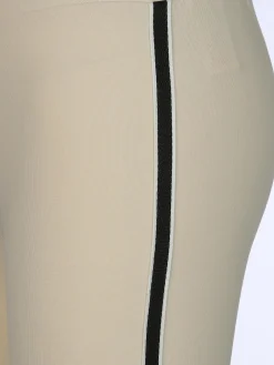 Damen Capri Leggings mit Galonstreifen