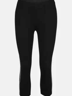 Damen Capri Leggings mit Galonstreifen