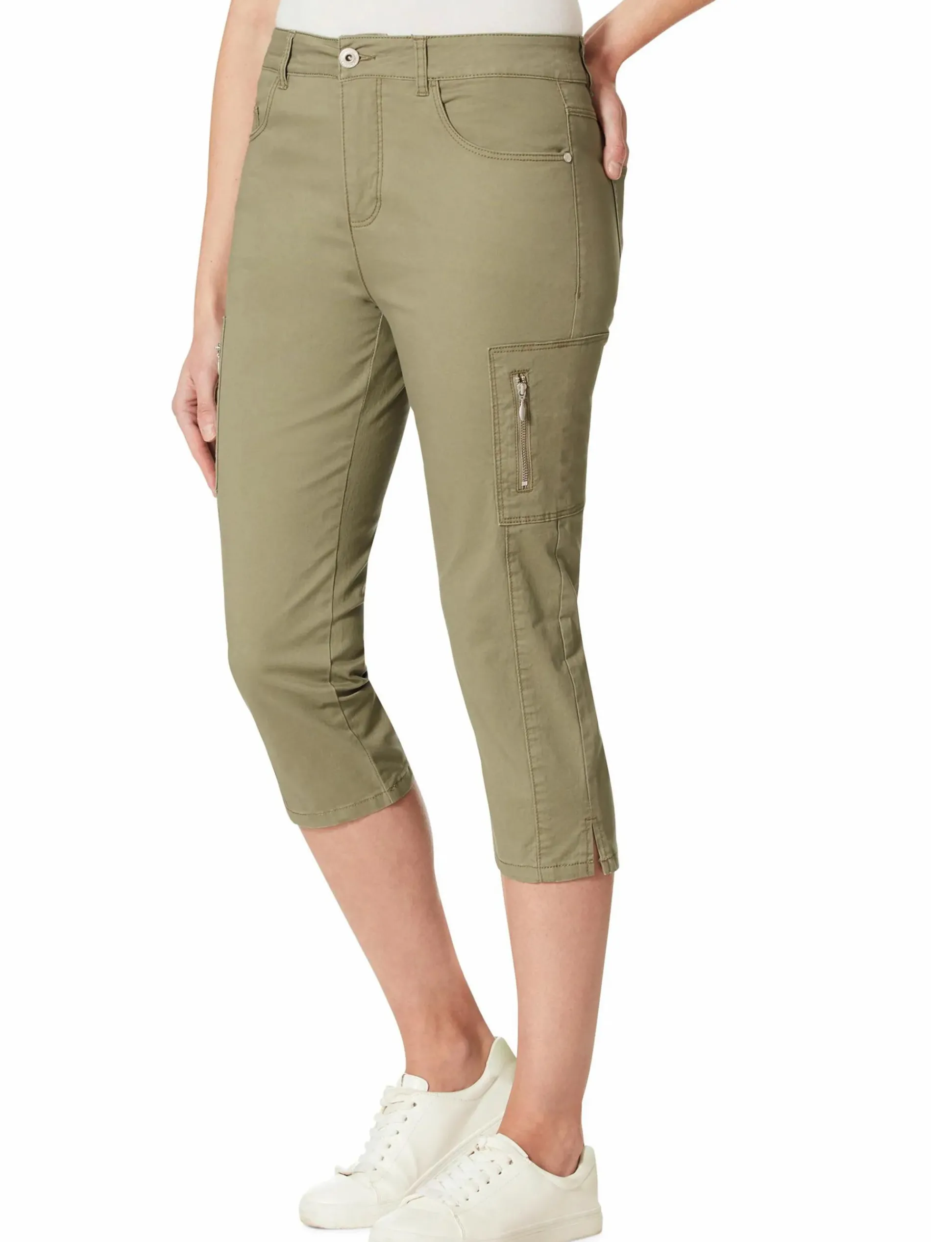Damen Capri 5-Pocket Slim Fit