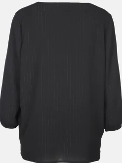 Damen Chiffonbluse mit feinen Streifen