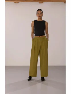 Damen Culotte Hose mit Bundfalten