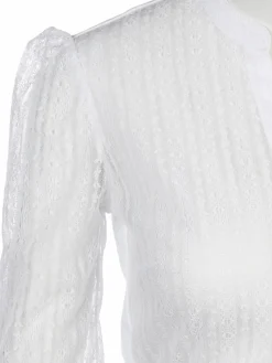 Damen Dirndlbluse mit Spitze