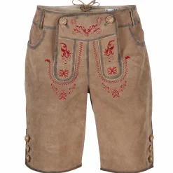 Damen Echtleder-Bermuda in lässiger Vintage-Optik