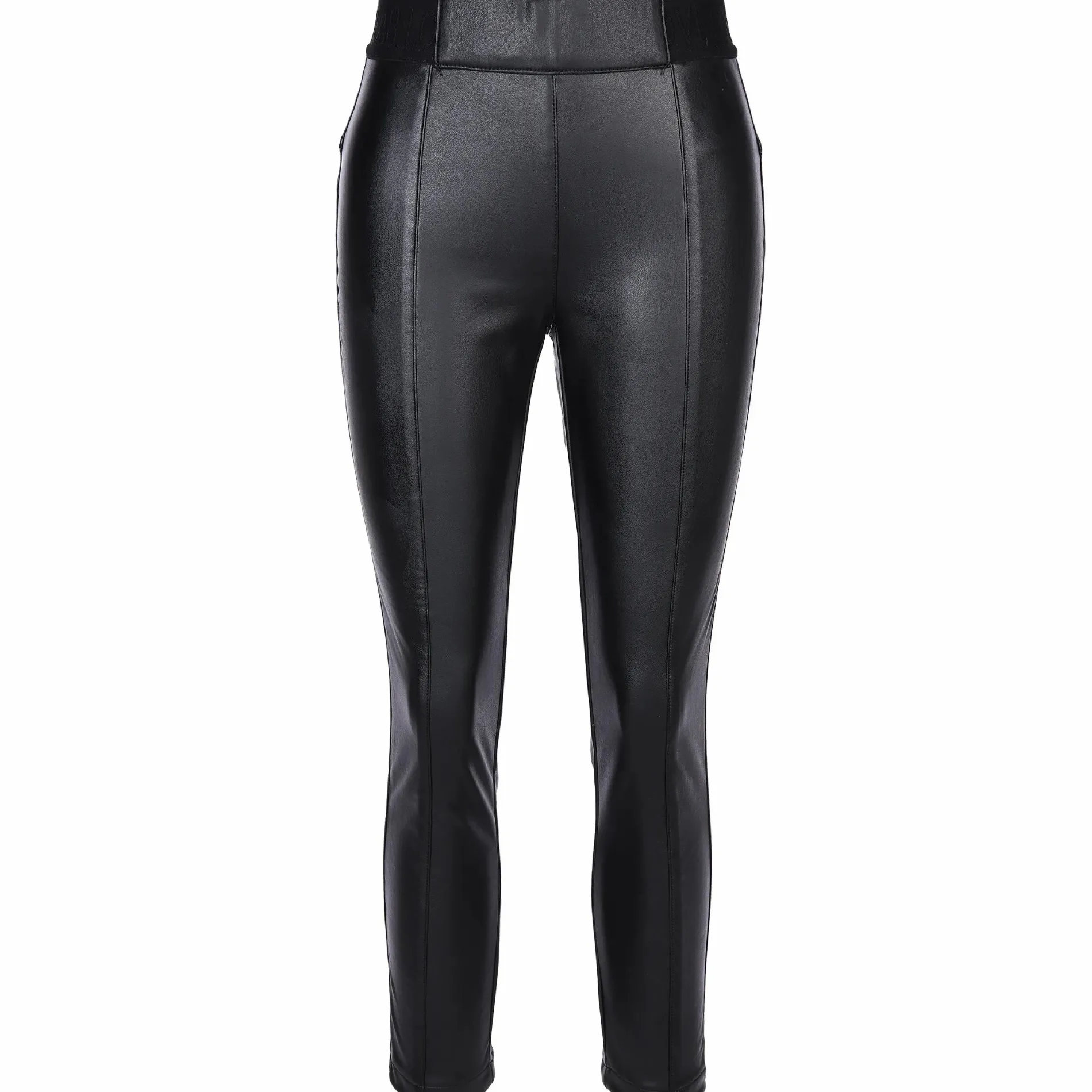 Damen Fakelederhose mit wärmendem Innenfutter