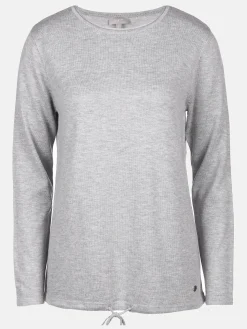 Damen Feinstrickpullover mit Kordelzug