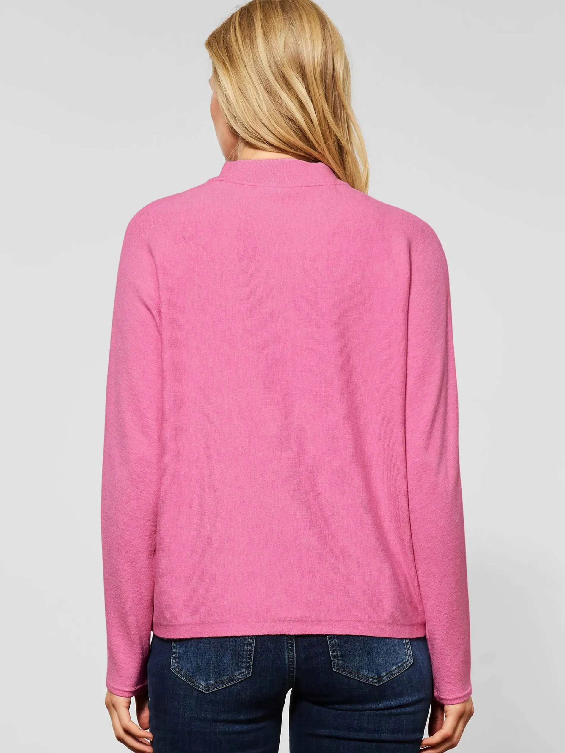 Damen Feinstrick-Pullover mit Stehkragen