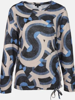 Damen Flauschshirt mit Alloverprint