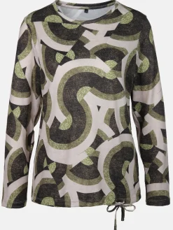 Damen Flauschshirt mit Alloverprint