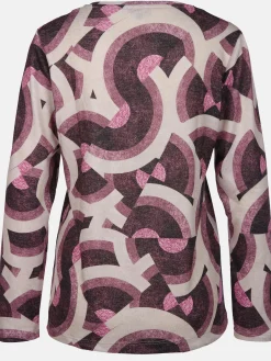 Damen Flauschshirt mit Alloverprint