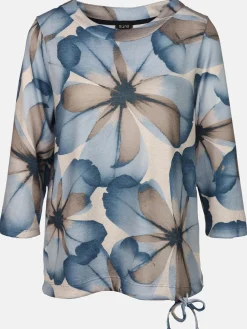 Damen Flauschshirt mit Blumenprint