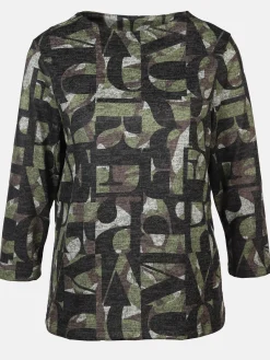 Damen Flauschshirt mit Kelchkragen