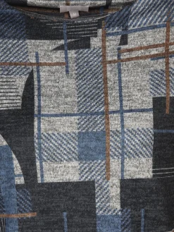 Damen Flauschshirt mit Kelchkragen