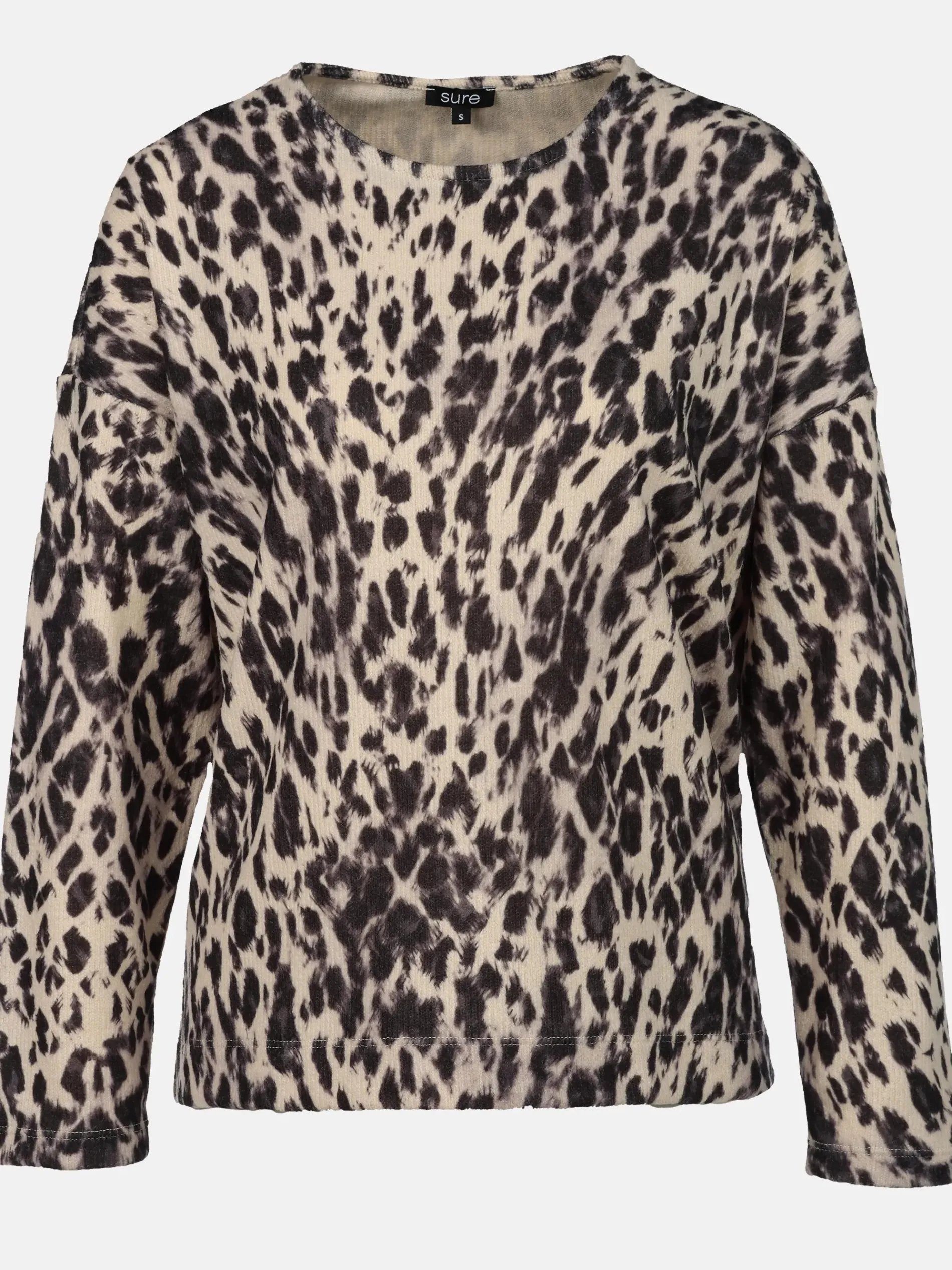Damen Flauschshirt mit Leoprint