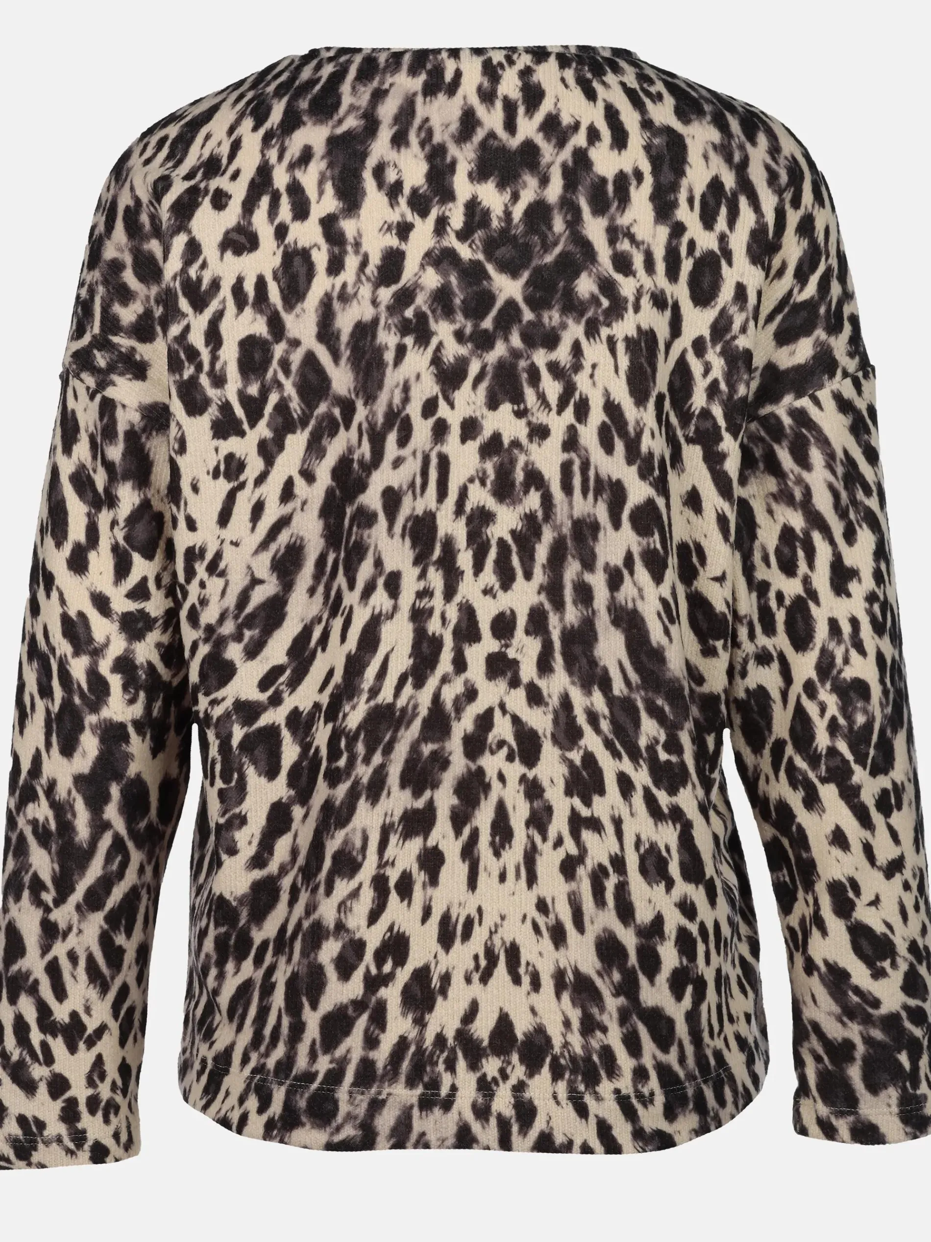 Damen Flauschshirt mit Leoprint