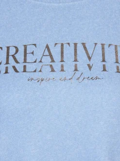 Damen Flauschshirt mit Schriftprint