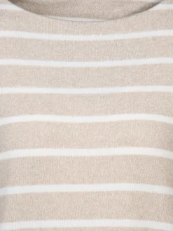 Damen Flauschshirt mit Streifen