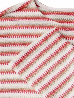 Damen gestreiftes Strick-Look Shirt