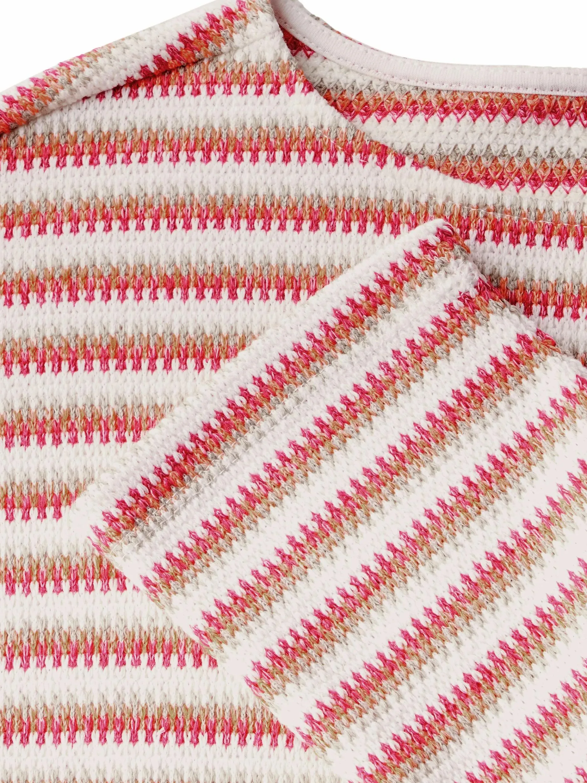 Damen gestreiftes Strick-Look Shirt