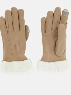 Damen Handschuhe mit Kunstpelz