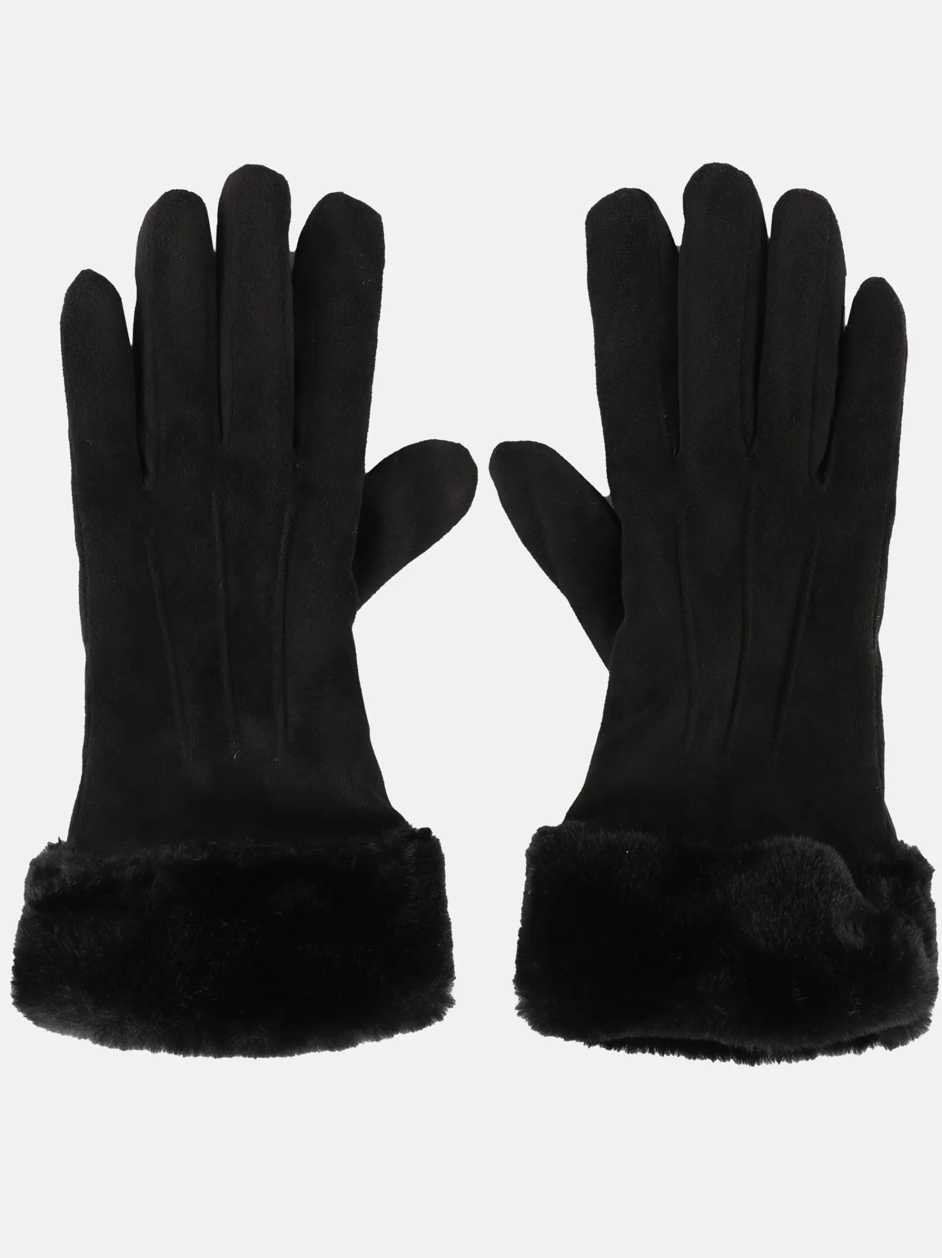 Damen Handschuhe mit Kunstpelz