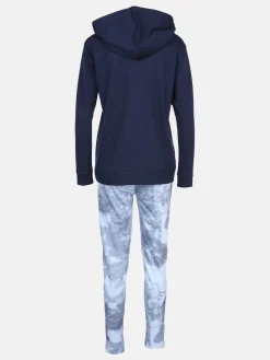Damen Hausanzug mit Batikstyle-Hose und Hoodie