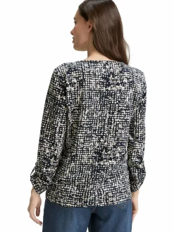 Damen Henley Blusenshirt