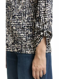 Damen Henley Blusenshirt