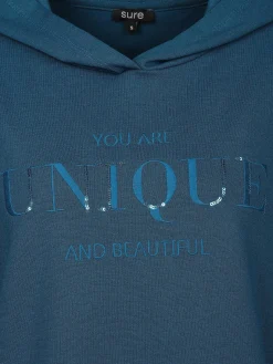 Damen Hoodie mit Stickerei und Pailletten