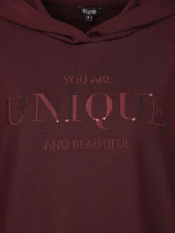 Damen Hoodie mit Stickerei und Pailletten