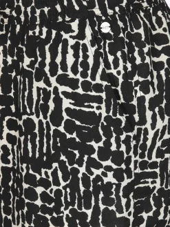 Damen Hose mit weitem Bein im Leoprint