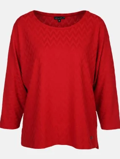 Damen Jacquard Shirt mit 3/4 Arm