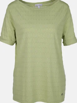 Damen Jacquard Shirt mit kurzem Arm