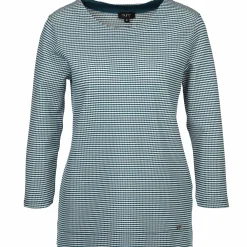 Damen Jacquard Shirt mit 3/4 Arm