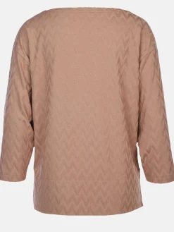 Damen Jacquard Shirt mit 3/4 Arm