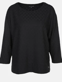 Damen Jacquard Shirt mit 3/4 Arm