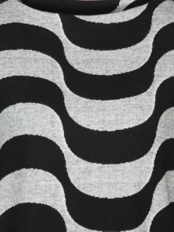 Damen Jacquardshirt mit Wellenmuster