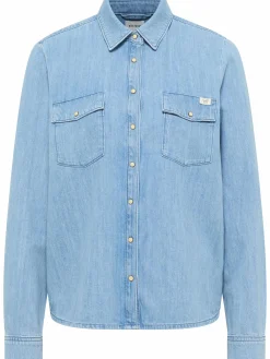 Damen Jeansshirt "Sedana" mit aufgesetzten Brusttaschen