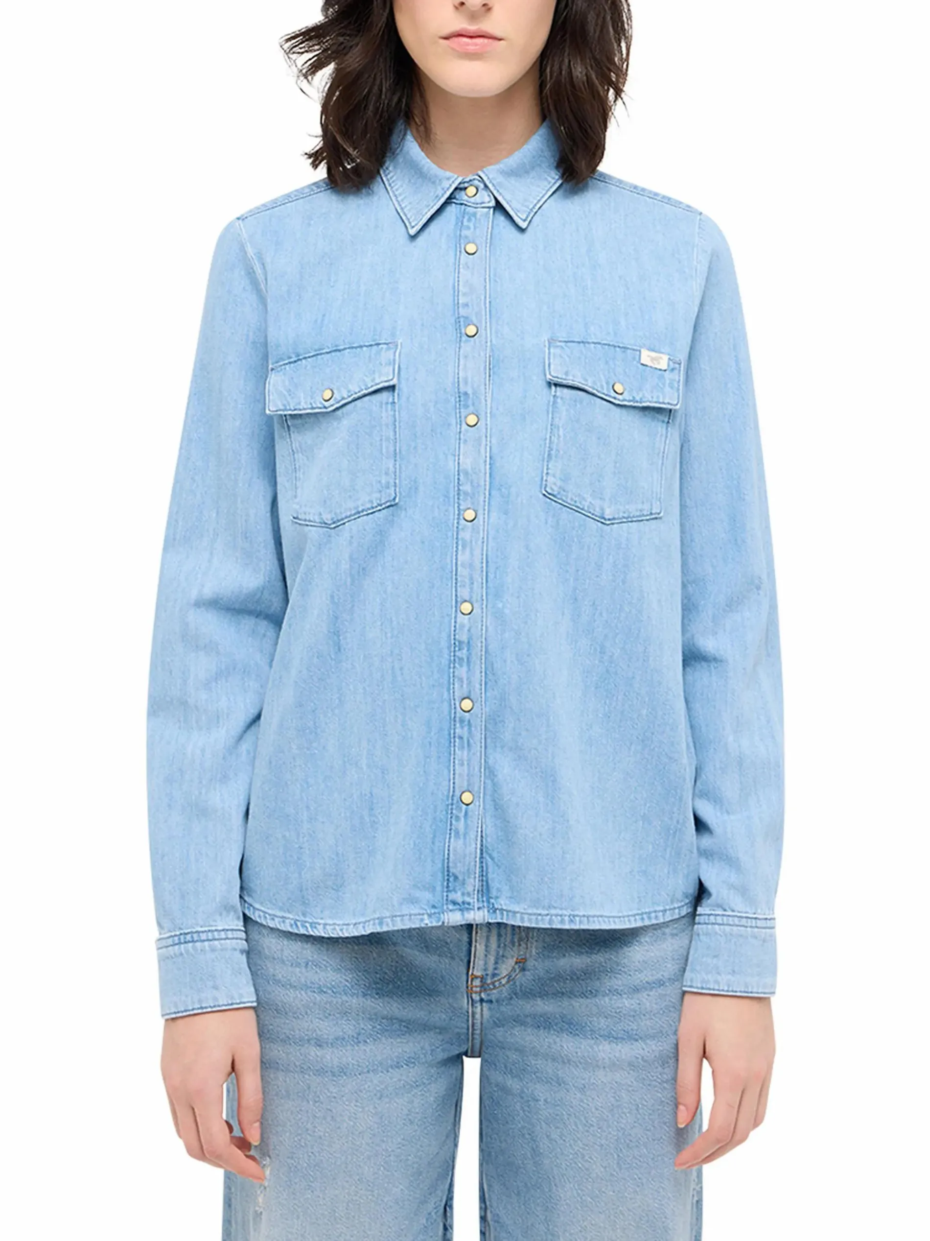 Damen Jeansshirt "Sedana" mit aufgesetzten Brusttaschen