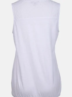 Damen Jerseytop mit Spitzenpasse