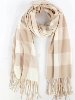 Damen Karoschal mit Fransen