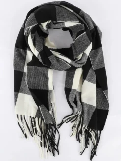 Damen Karoschal mit Fransen