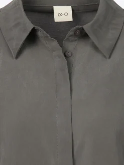 Damen Langarmbluse mit verdeckter Knopfleiste