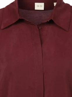 Damen Langarmbluse mit verdeckter Knopfleiste