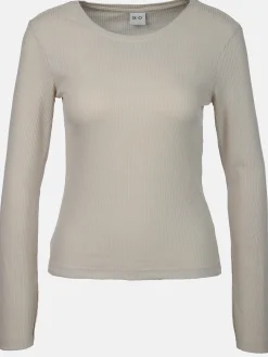 Damen Langarmshirt in Ripp-Optik