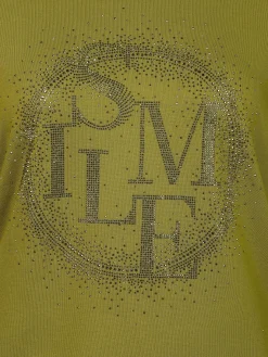 Damen Langarmshirt mit Glitzernieten