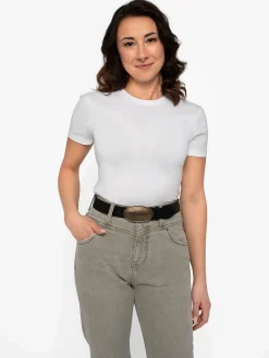 Damen Ledergürtel mit Klemmschnalle