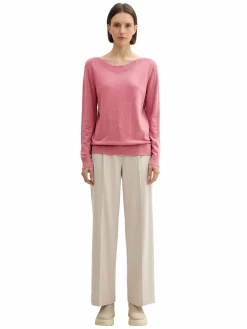 Damen Leichtpullover mit weitem Ausschnitt